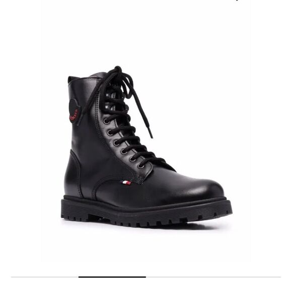 🔥Moncler Black Combat Boots with High-Top Design size 33 new in box - Picture 3 of 11